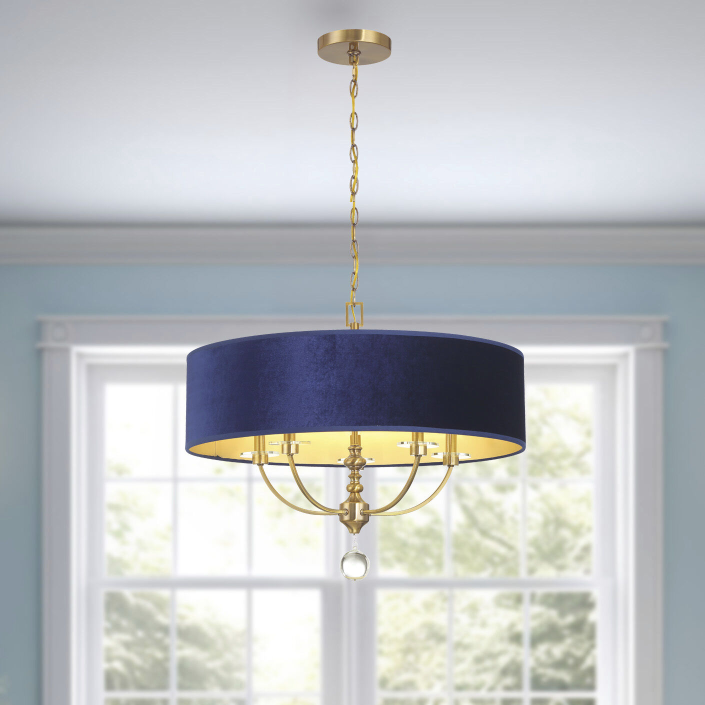 Van Noord 5 Light 26.13 inch Oxidized Aged Brass Pendant Ceiling Light
